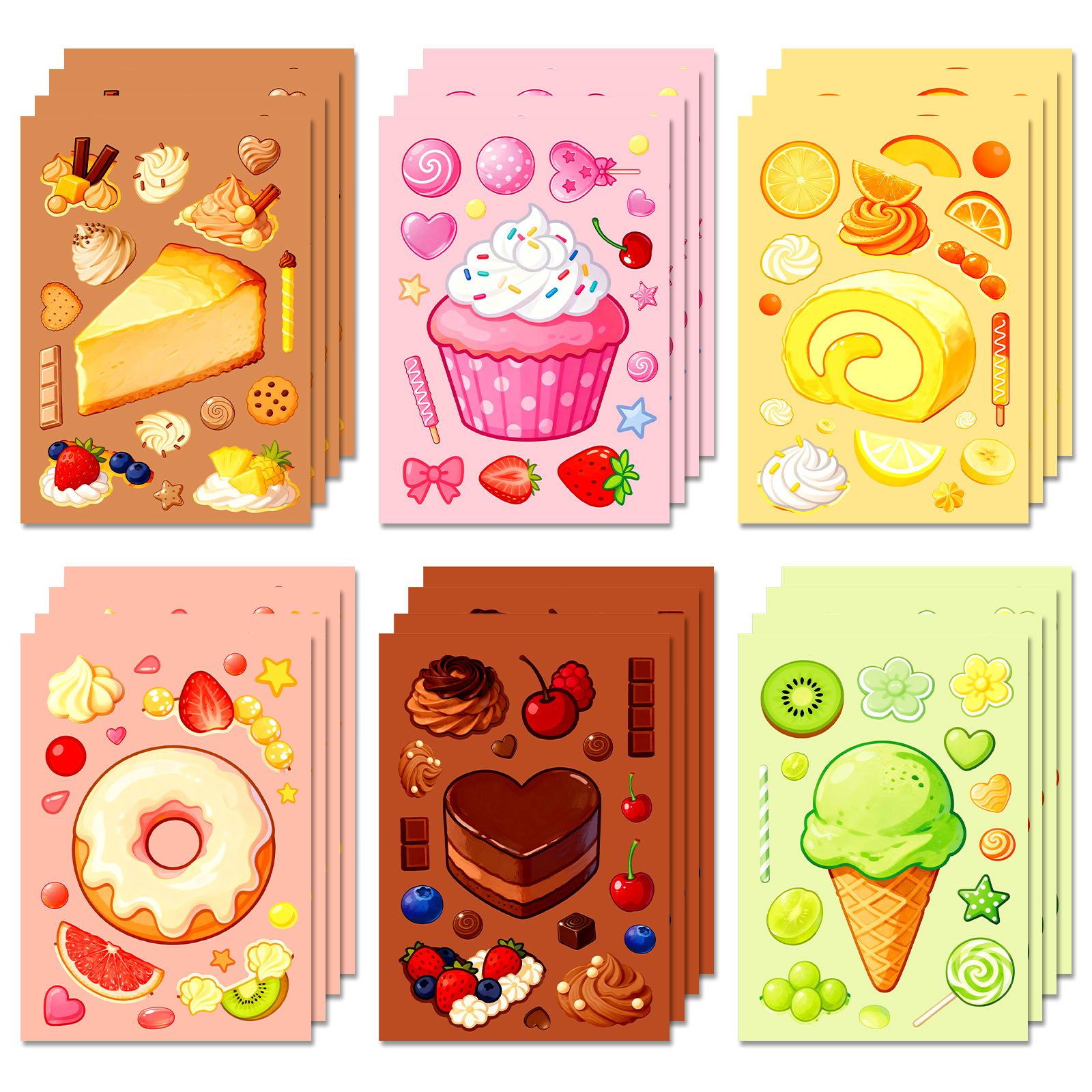 6 Sheets/Pack Cartoon Dessert Puzzle Face Change Sticker Large Size Children S Handmade Toy Puzzle Sticker Batch
6 Sheets/Pack Cartoon Dessert Puzzle Face Change Sticker Large Size Children S Handmade Toy Puzzle Sticker Batch
