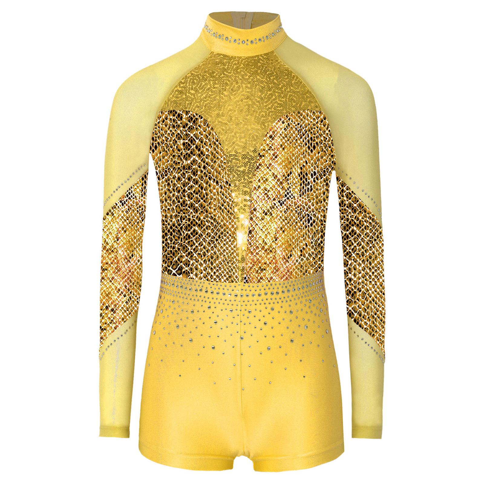 Girls Gymnastics Leotard Long Sleeve Mesh Patchwork Sparkly Rhinestones Tumbling Dance Outfit 5-6 Years
Girls Gymnastics Leotard Long Sleeve Mesh Patchwork Sparkly Rhinestones Tumbling Dance Outfit 5-6 Years