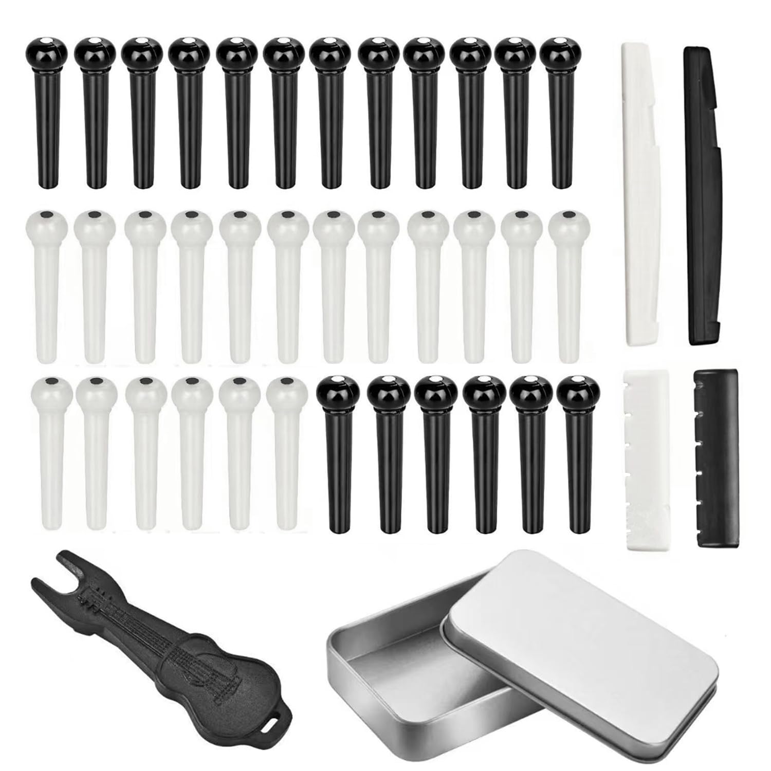 Acoustic guitar bridge bridge pins bridge nut saddle 42 made of ABS black and replacement parts for acoustic guitar string pin acoustic guitar
Acoustic guitar bridge bridge pins bridge nut saddle 42 made of ABS black and replacement parts for acoustic guitar string pin acoustic guitar