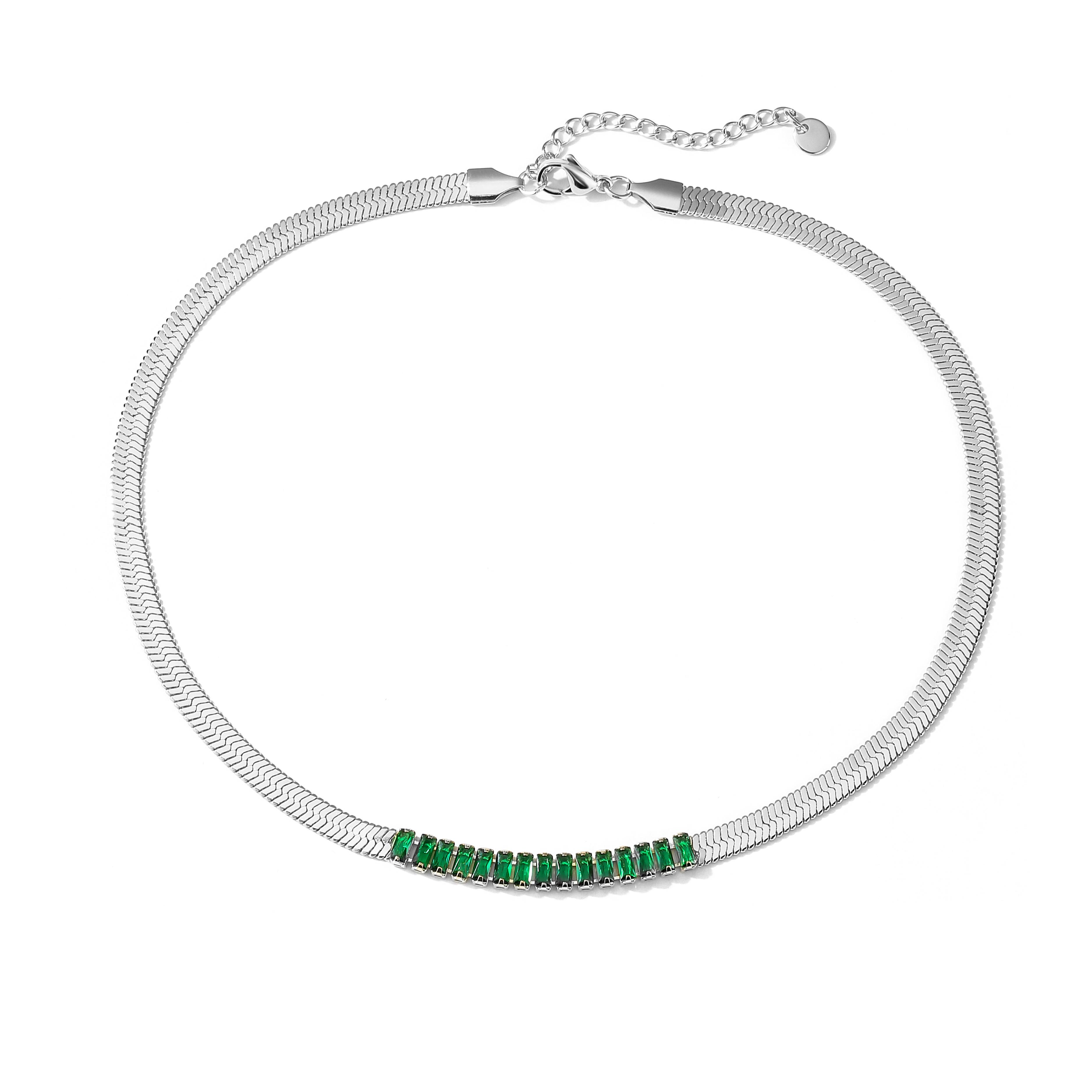 HECHENG,New 18k Gold Plated Chain Necklace for Women with Cubic Zircon,Rainbow CZ Snake Necklace Choker Zircon зелений/мідний
HECHENG,New 18k Gold Plated Chain Necklace for Women with Cubic Zircon,Rainbow CZ Snake Necklace Choker Zircon зелений/мідний