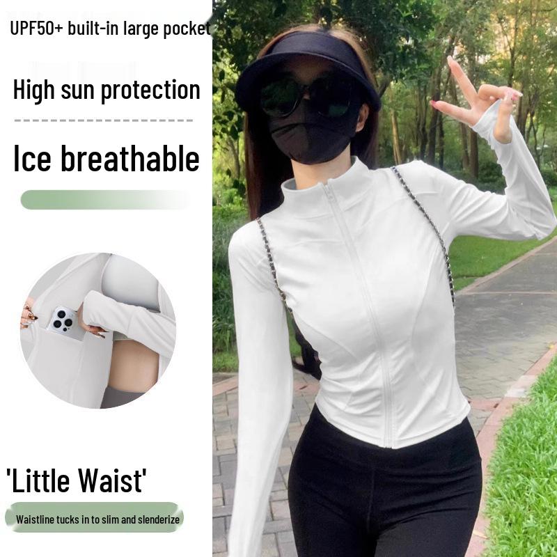 Women s Summer 2025 Ice Silk White Sun Protection Cardigan - Slim Fit Yoga Fitness Top L
Women s Summer 2025 Ice Silk White Sun Protection Cardigan - Slim Fit Yoga Fitness Top L