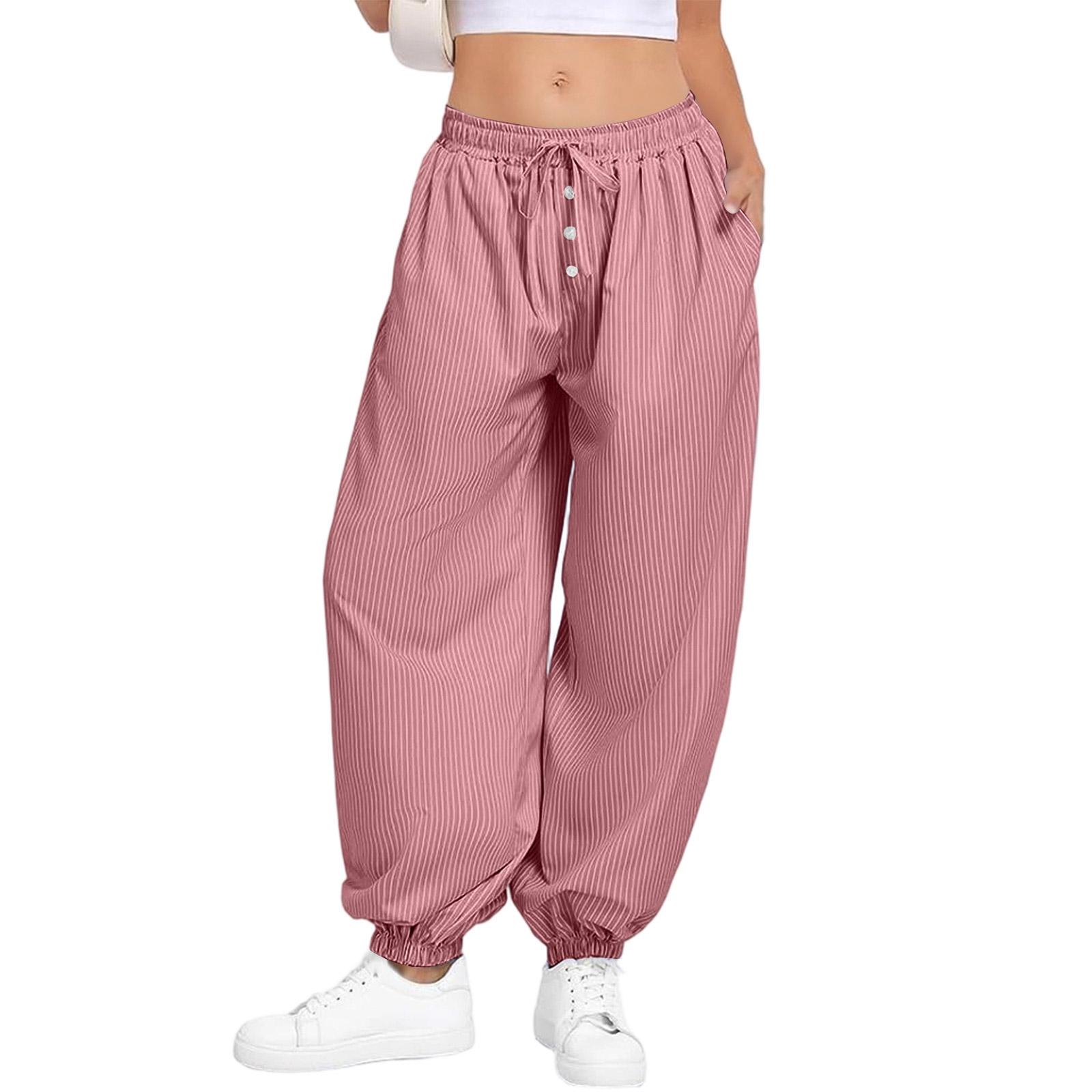 Women s Fashionable, Casual, Versatile Bucket Striped Wide-leg Pants, Summer Waist-Cinching Pants With Pockets, Beach Vacation Loose Long Pants XL кавун червоний колір
Women s Fashionable, Casual, Versatile Bucket Striped Wide-leg Pants, Summer Waist-Cinching Pants With Pockets, Beach Vacation Loose Long Pants XL кавун червоний колір