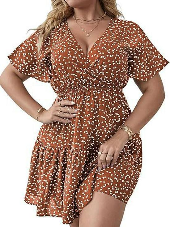2025 European & American Plus Size V-neck Ruffle Wrap Dress for Women 4XL
2025 European & American Plus Size V-neck Ruffle Wrap Dress for Women 4XL