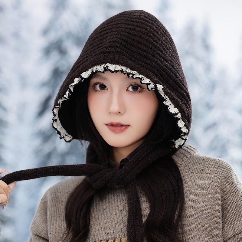 Knitted wool bucket hat autumn and winter hat women s lace big brim bucket hat versatile warm cold hat One Size
Knitted wool bucket hat autumn and winter hat women s lace big brim bucket hat versatile warm cold hat One Size