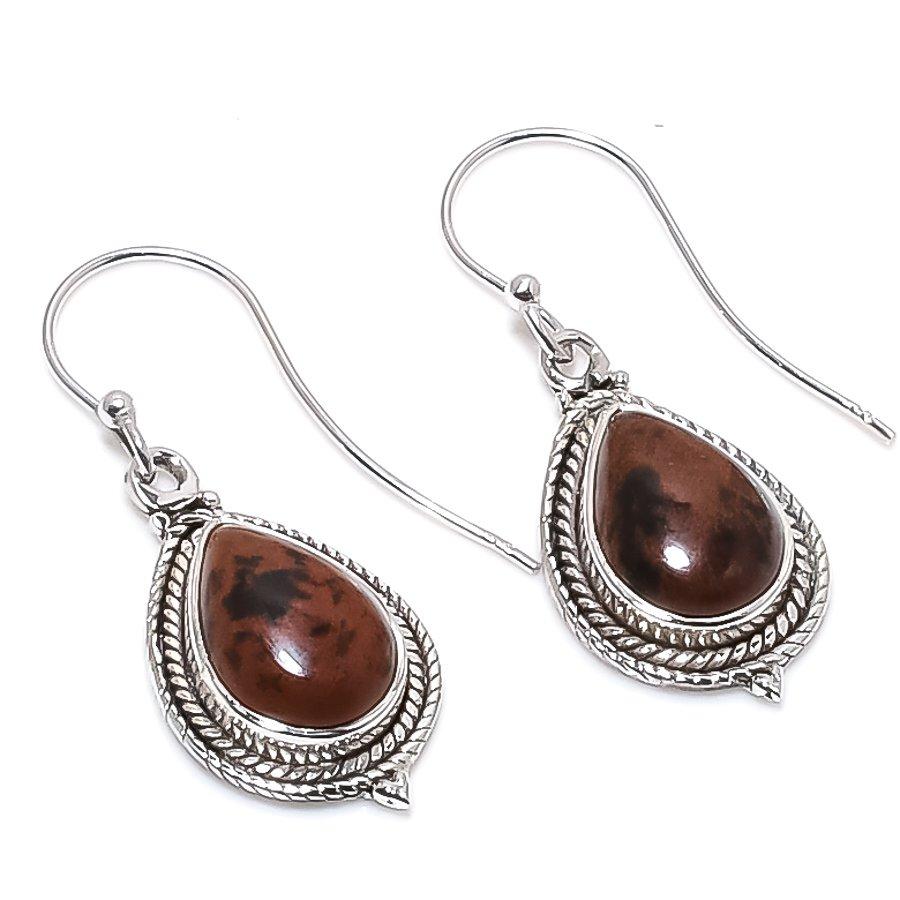 Natural Mahogany Obsidian Gemstone 925 Solid Sterling Silver Earring 1.25 M0R78
Natural Mahogany Obsidian Gemstone 925 Solid Sterling Silver Earring 1.25 M0R78