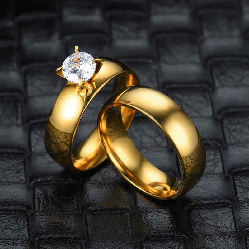 18K Gold Titanium Steel Ring: Men s & Women s Zircon Couple Jewelry, Korean & Western Fashion. Size 7
18K Gold Titanium Steel Ring: Men s & Women s Zircon Couple Jewelry, Korean & Western Fashion. Size 7