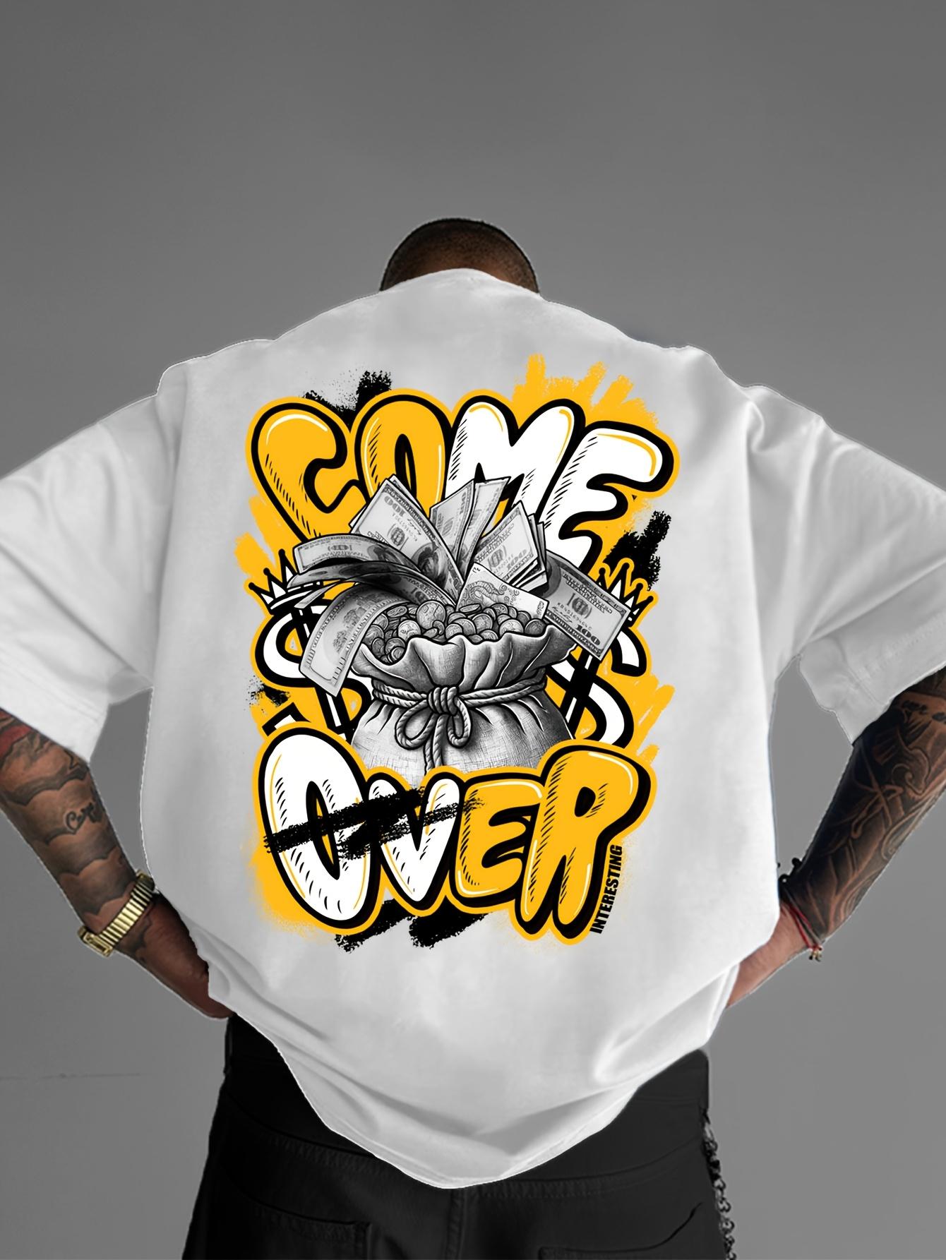 New Summer Trendy Letter Pattern Wealth Print Mens Tshirt for Outdoor Casual Urban Street Wear Made Pure Cotton Short Sleeve S
New Summer Trendy Letter Pattern Wealth Print Mens Tshirt for Outdoor Casual Urban Street Wear Made Pure Cotton Short Sleeve S
