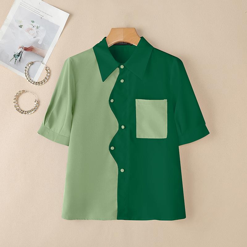 ZANZEA Женская повседневная блузка с отложным воротником, летняя, с коротким рукавом, с принтом 5XL зелёный
ZANZEA Женская повседневная блузка с отложным воротником, летняя, с коротким рукавом, с принтом 5XL зелёный