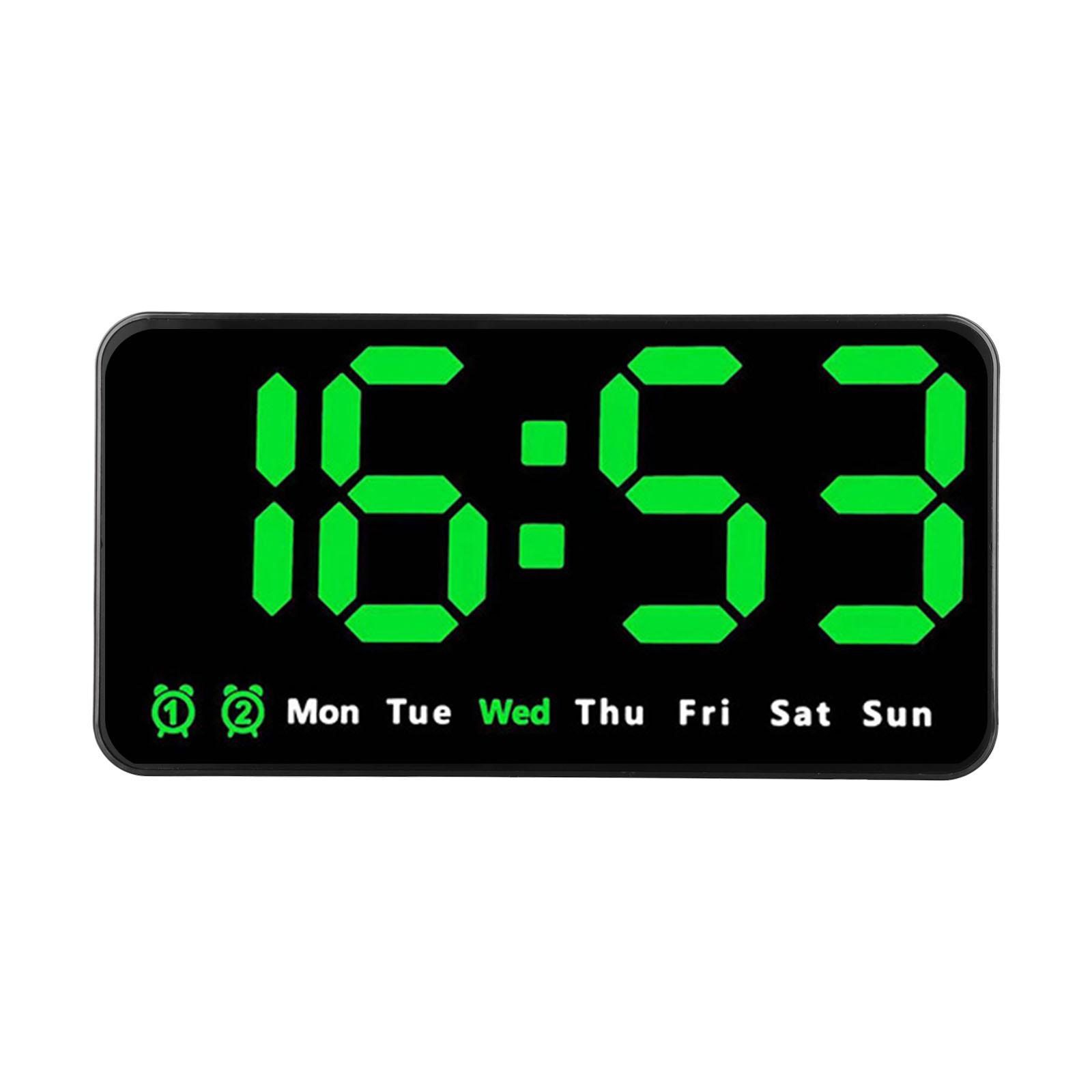 LED display digital clock with temperature display three level brightness adjustment and 12/24 hour format conversion зелений
LED display digital clock with temperature display three level brightness adjustment and 12/24 hour format conversion зелений
