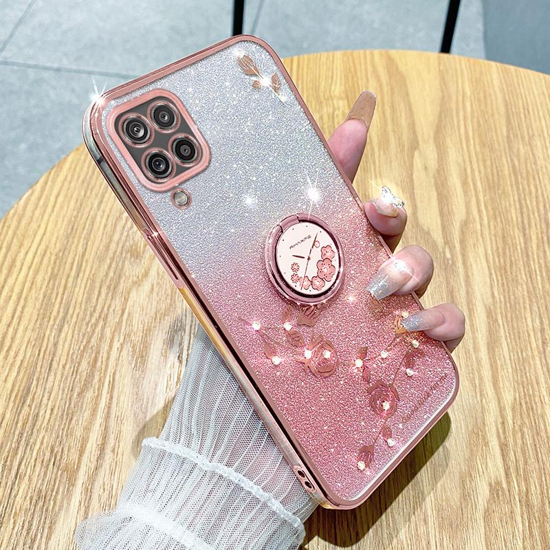 KADEM For Samsung Galaxy A12 Gradient Glitter Soft TPU Cover Flower Pattern Phone Case with Ring Kickstand Rose Gold
KADEM For Samsung Galaxy A12 Gradient Glitter Soft TPU Cover Flower Pattern Phone Case with Ring Kickstand Rose Gold