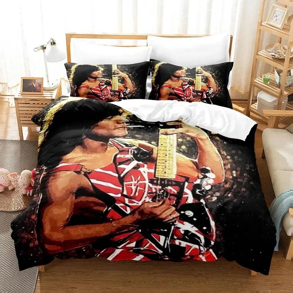 3D Print Singer Eddie Van Halen Bedding Set Duvet Cover Bed Set Quilt Cover Pillowcase Comforter king Queen Size Boys Adult 135x200cm
3D Print Singer Eddie Van Halen Bedding Set Duvet Cover Bed Set Quilt Cover Pillowcase Comforter king Queen Size Boys Adult 135x200cm