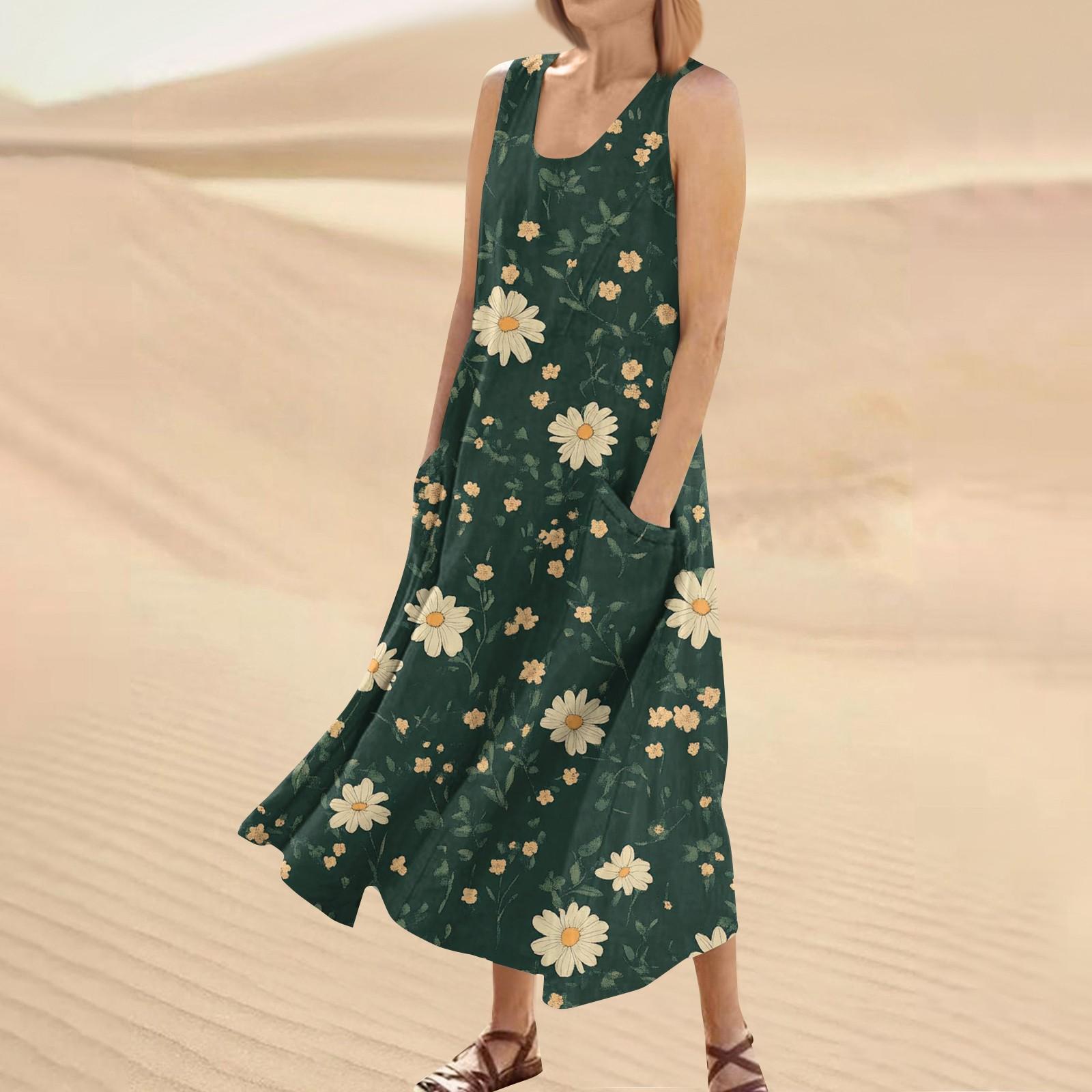 Women s Fashion Casual Colour Sleeveless Cotton Linen Pocket Dress M зелений
Women s Fashion Casual Colour Sleeveless Cotton Linen Pocket Dress M зелений