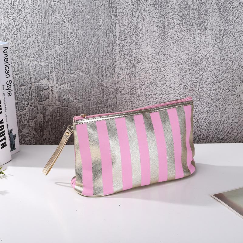 Portable Striped Makeup Bag Small Size Gold Edge Handbag Mini Soft Travel Outdoor Cosmetic Storage Bags Women s Bag рожевий
Portable Striped Makeup Bag Small Size Gold Edge Handbag Mini Soft Travel Outdoor Cosmetic Storage Bags Women s Bag рожевий
