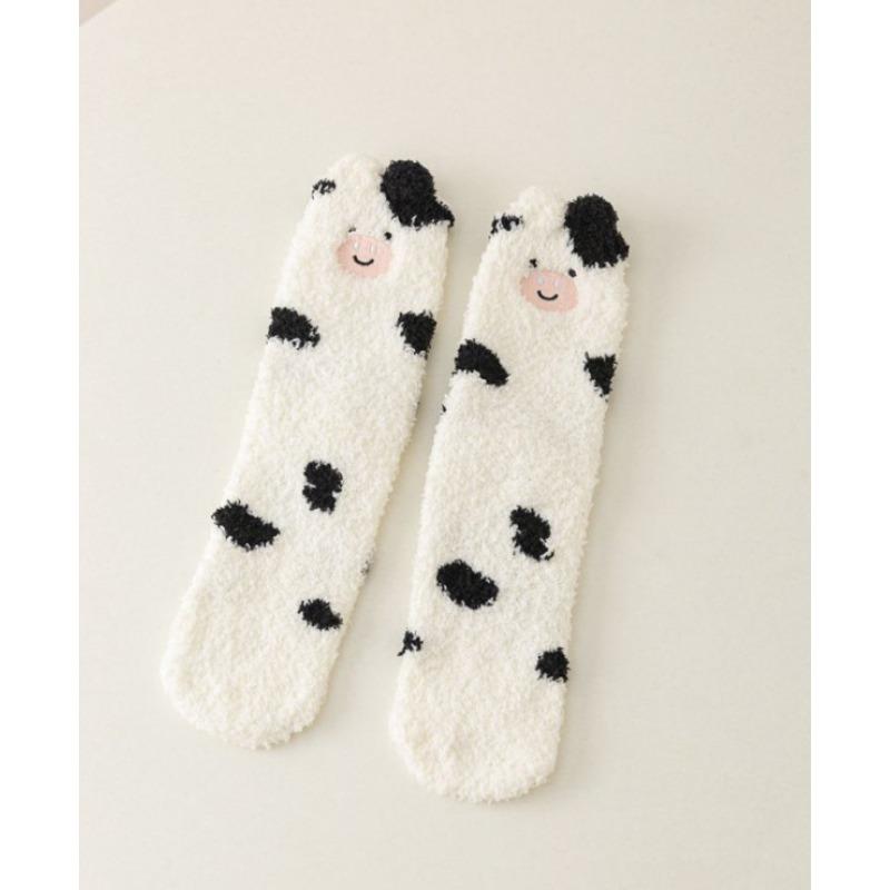 Осенне-зимние носки из кораллового флиса, женские носки с мультяшной вышивкой животных, домашние теплые носки для сна, послеродовые носки до середины икры 1 pair белый
Осенне-зимние носки из кораллового флиса, женские носки с мультяшной вышивкой животных, домашние теплые носки для сна, послеродовые носки до середины икры 1 pair белый