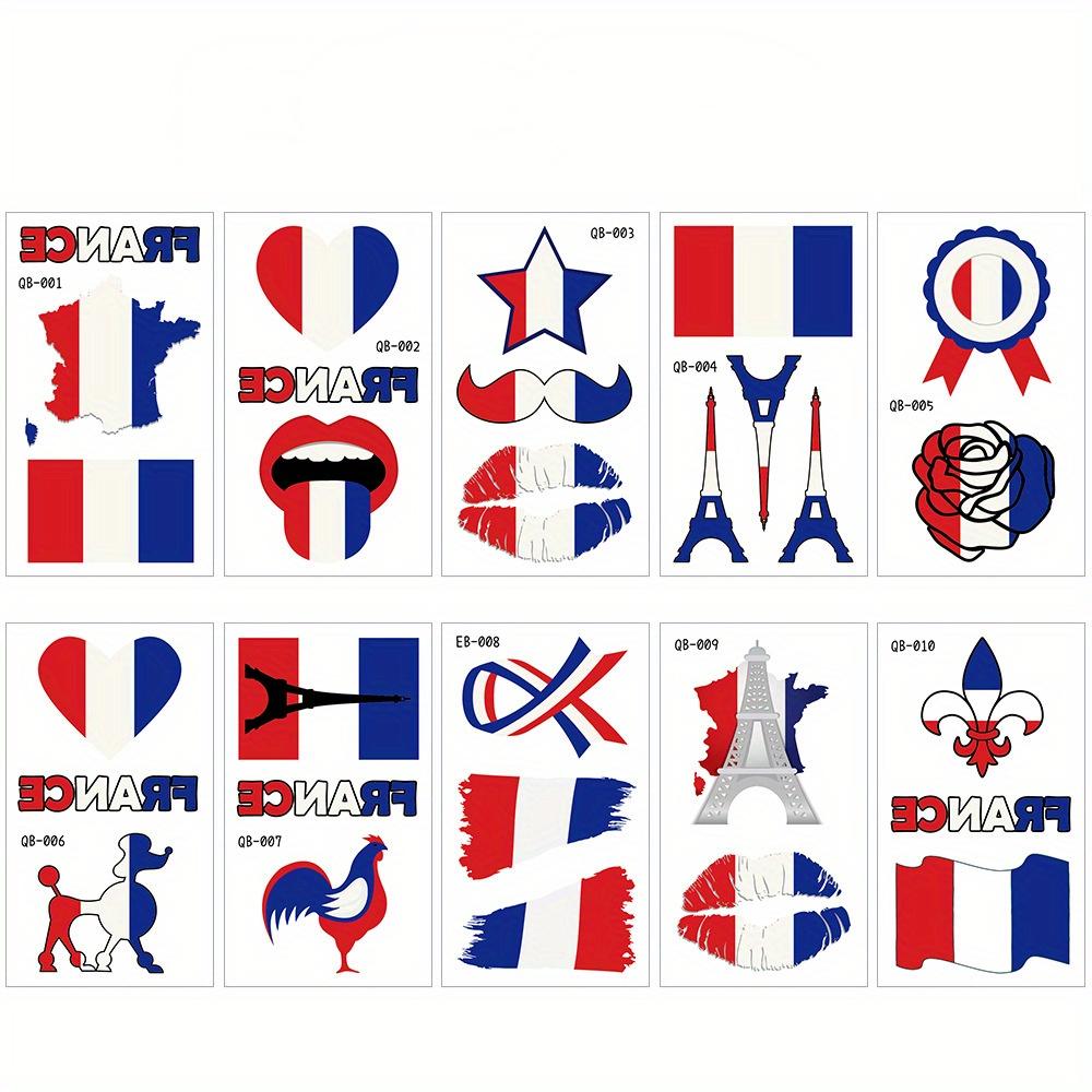 10 штук, 6*10,5 см/2,36*4,13 дюйма, Париж День, Франция, Наклейки-тату с флагом, Карнавал гонок, Олимпийские водостойкие наклейки на лицо, Игровые украшения Pack of 10 синий
10 штук, 6*10,5 см/2,36*4,13 дюйма, Париж День, Франция, Наклейки-тату с флагом, Карнавал гонок, Олимпийские водостойкие наклейки на лицо, Игровые украшения Pack of 10 синий