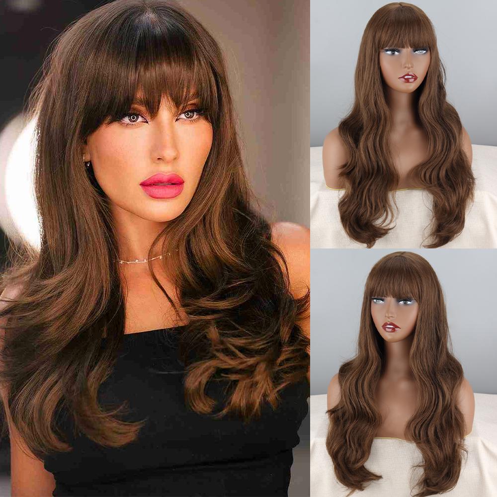 LISI HAIR женский длинный коричневый волнистый парик с челкой из синтетического волокна натуральный волнистый коричневый косплей повседневная одежда коричневый парик
LISI HAIR женский длинный коричневый волнистый парик с челкой из синтетического волокна натуральный волнистый коричневый косплей повседневная одежда коричневый парик