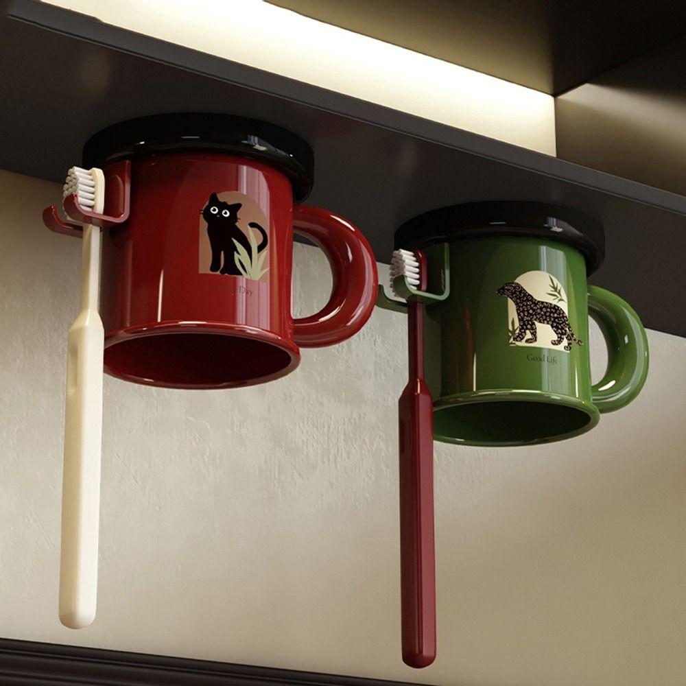 Wall-Mounted Inverted Toothbrush Cup Rack Plastic Brushing Cup Magnetic Mouthwash Cup Set for Home бежевий
Wall-Mounted Inverted Toothbrush Cup Rack Plastic Brushing Cup Magnetic Mouthwash Cup Set for Home бежевий