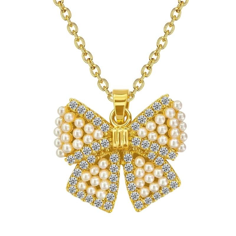 Elegant Bowknot Pearls Starfish Pendant Snake Chain Necklace Copper Neckchain With Zircon Star Accent For Women Lady
Elegant Bowknot Pearls Starfish Pendant Snake Chain Necklace Copper Neckchain With Zircon Star Accent For Women Lady