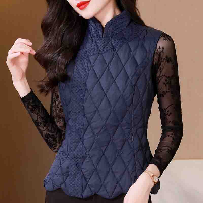 Fashion New 2024 Winter Sleeveless Vest Jacket Stand Collar Slim Purple Black Down and Cotton Jacket Coat Women Tops Vests J816 S чорний
Fashion New 2024 Winter Sleeveless Vest Jacket Stand Collar Slim Purple Black Down and Cotton Jacket Coat Women Tops Vests J816 S чорний