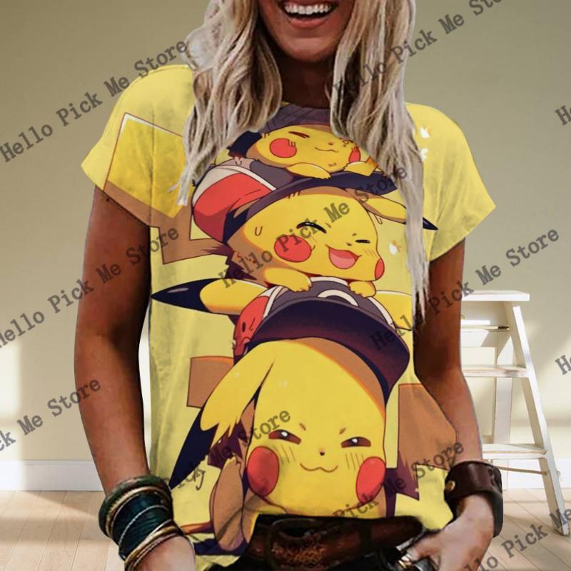 Нові жіночі футболки Покемон Пікачу з 3D-принтом Літня кругла горловина з короткими рукавами Жіноча футболка Kawaii Топи Футболки Модний одяг L
Нові жіночі футболки Покемон Пікачу з 3D-принтом Літня кругла горловина з короткими рукавами Жіноча футболка Kawaii Топи Футболки Модний одяг L
