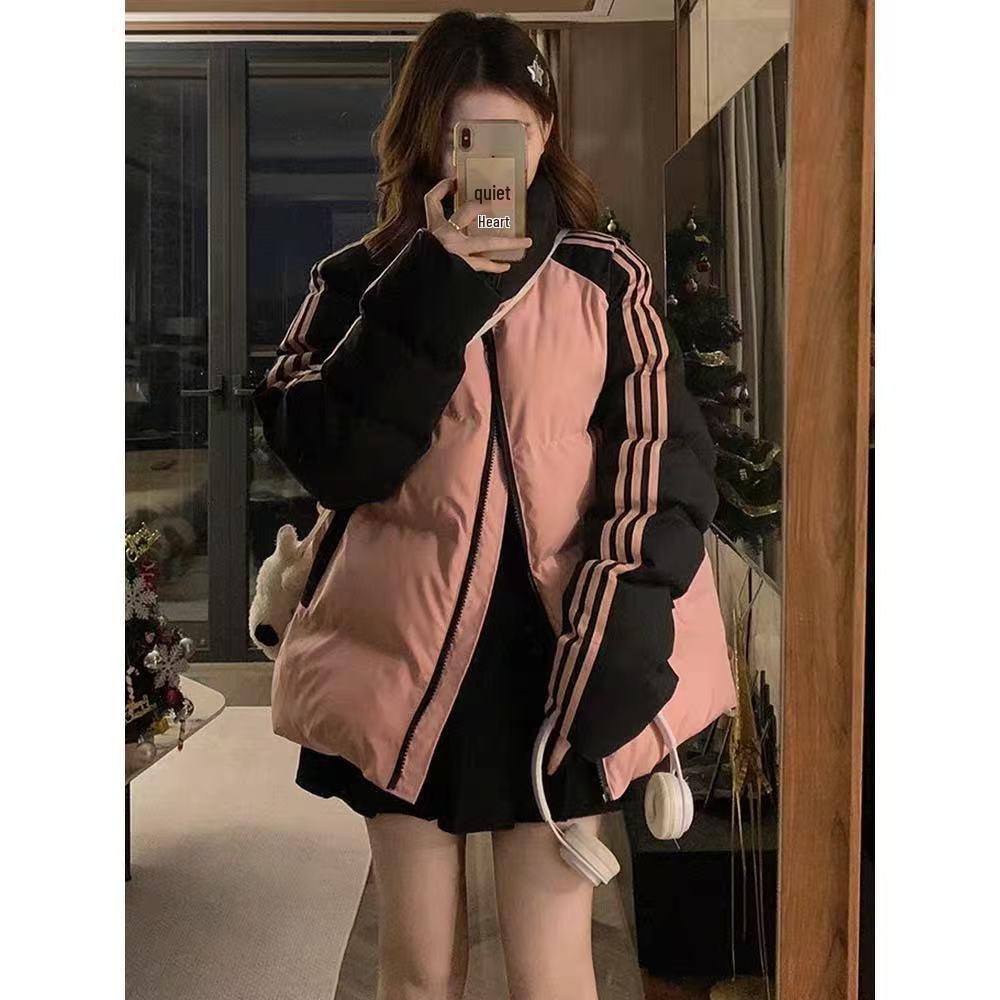 Korean Style Color Block Striped Cotton-Padded Jacket for Women - 2025 Winter Loose Fit Student Coat Double Extra Large (XXL)
Korean Style Color Block Striped Cotton-Padded Jacket for Women - 2025 Winter Loose Fit Student Coat Double Extra Large (XXL)