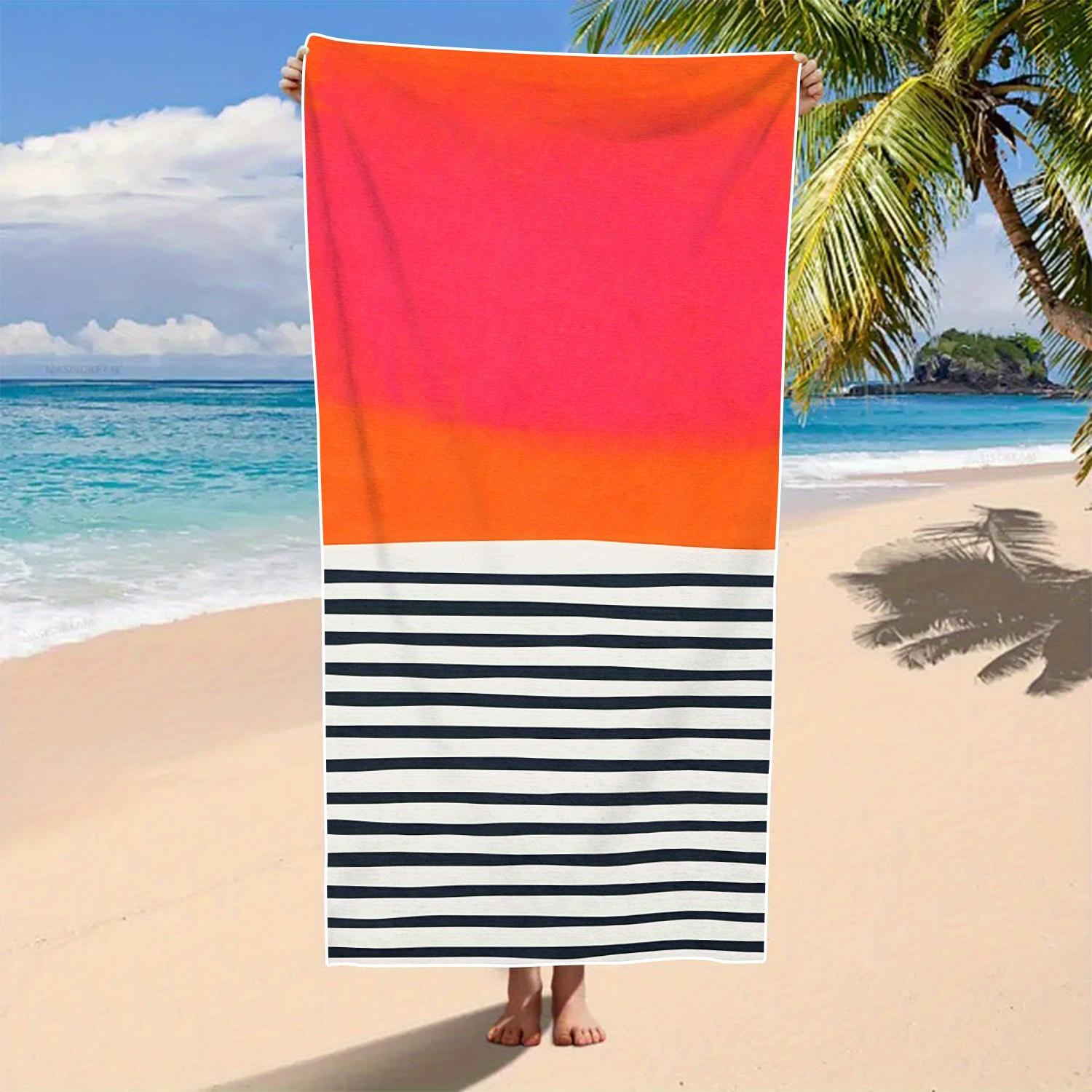 1pc Large Coastal Striped Beach Towel - Super Absorbent Quick-Dry Microfiber, Lightweight Bath & Yoga Towel for Travel, Parties W30*H60(CM)
1pc Large Coastal Striped Beach Towel - Super Absorbent Quick-Dry Microfiber, Lightweight Bath & Yoga Towel for Travel, Parties W30*H60(CM)