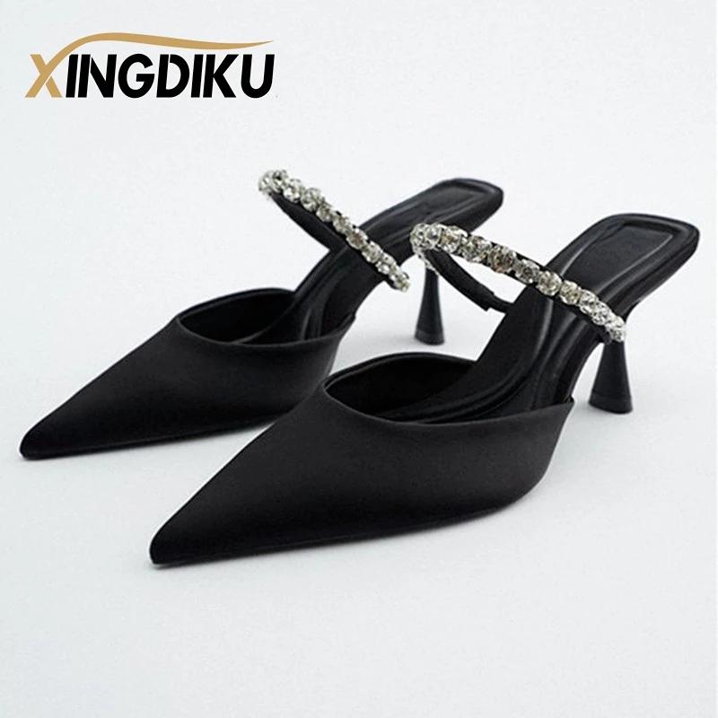 Fashion High Heel Sandals Summer 2025 New Pointed Toe Stiletto Black Sexy Ladies Sandals Rhinestone Sequins Big Size Slippers shoe woman 42
Fashion High Heel Sandals Summer 2025 New Pointed Toe Stiletto Black Sexy Ladies Sandals Rhinestone Sequins Big Size Slippers shoe woman 42