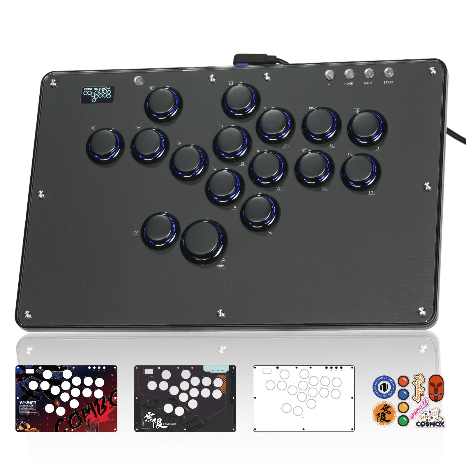 Haute42 Akecon Безважільний безважільний контролер Fighting Game Controller Leverless U16 Чорний дизайн Широкі верхні кнопки на панелі Важко видалити Додаткові
Haute42 Akecon Безважільний безважільний контролер Fighting Game Controller Leverless U16 Чорний дизайн Широкі верхні кнопки на панелі Важко видалити Додаткові