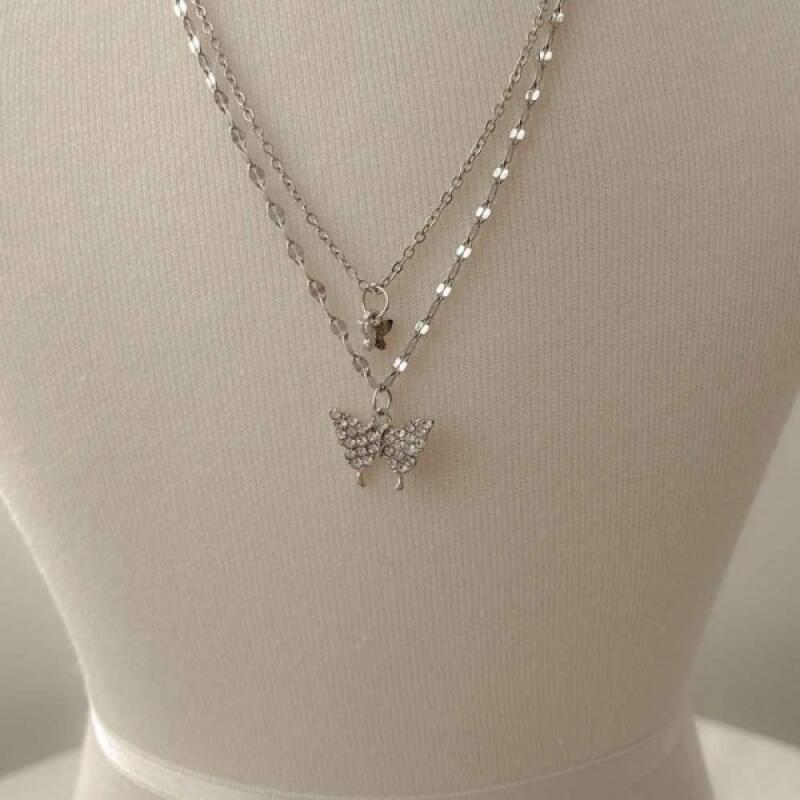 Double Layer Butterfly Necklace
Double Layer Butterfly Necklace