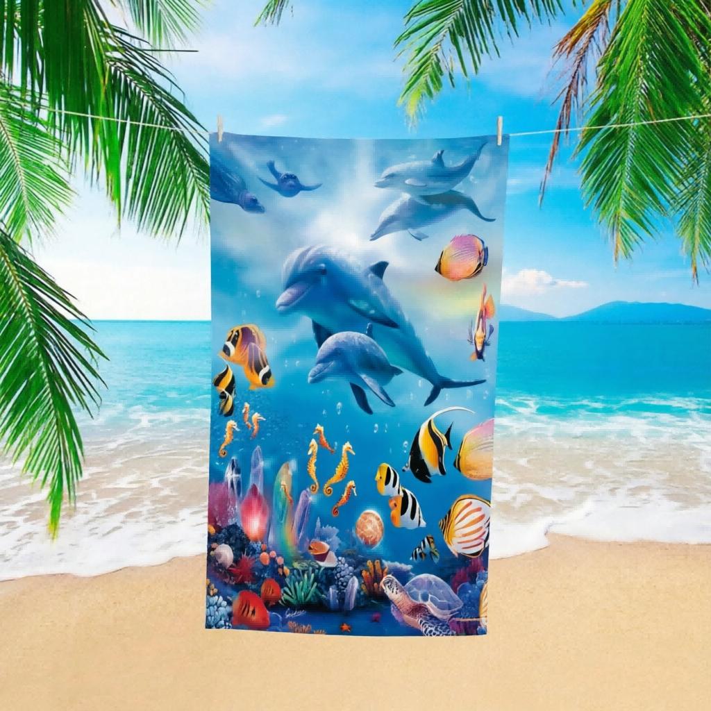 1pc Marine Life Print Beach Towel, Sun Protection Windproof, Ideal for Pool Camping Travel Beach Outdoor Daily Use W40*H60(CM)
1pc Marine Life Print Beach Towel, Sun Protection Windproof, Ideal for Pool Camping Travel Beach Outdoor Daily Use W40*H60(CM)
