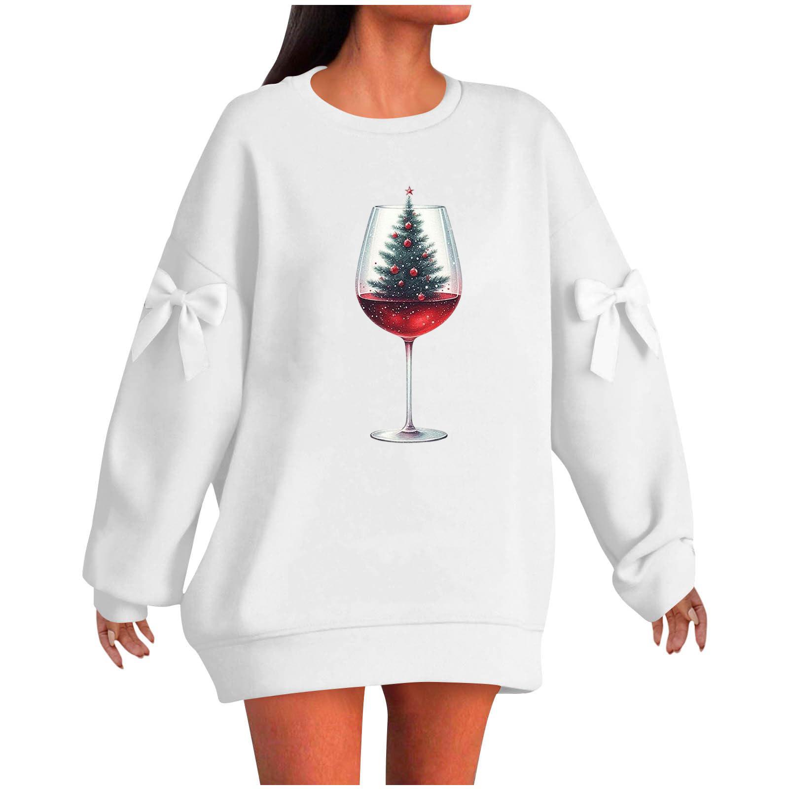 Женский рождественский пуловер с принтом и бантом, с круглым вырезом, длинными рукавами, свободного кроя XL белый
Женский рождественский пуловер с принтом и бантом, с круглым вырезом, длинными рукавами, свободного кроя XL белый