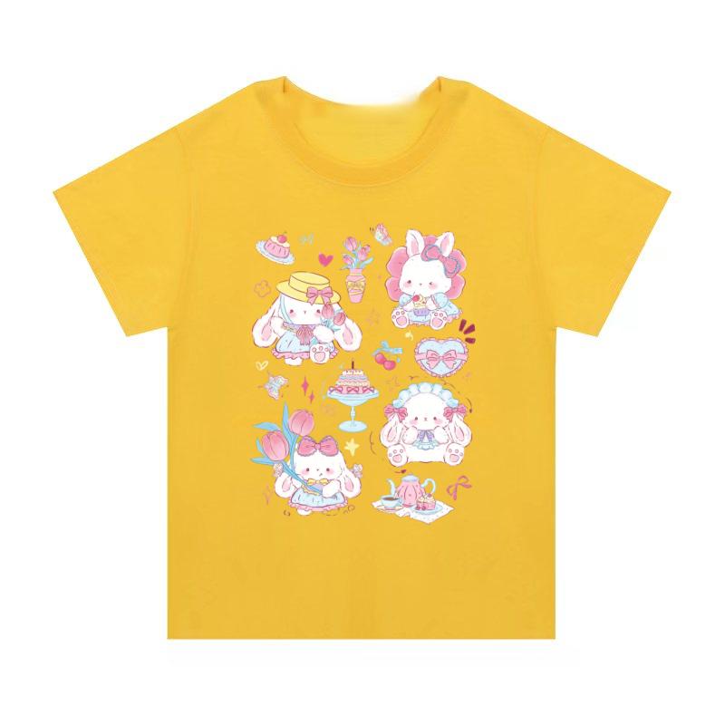 Adult and Childrens Bunny Tea Party Lolita Little Bunny Pure Cotton Tshirt Versatile Couple and Parentchild Multicolor Top S
Adult and Childrens Bunny Tea Party Lolita Little Bunny Pure Cotton Tshirt Versatile Couple and Parentchild Multicolor Top S