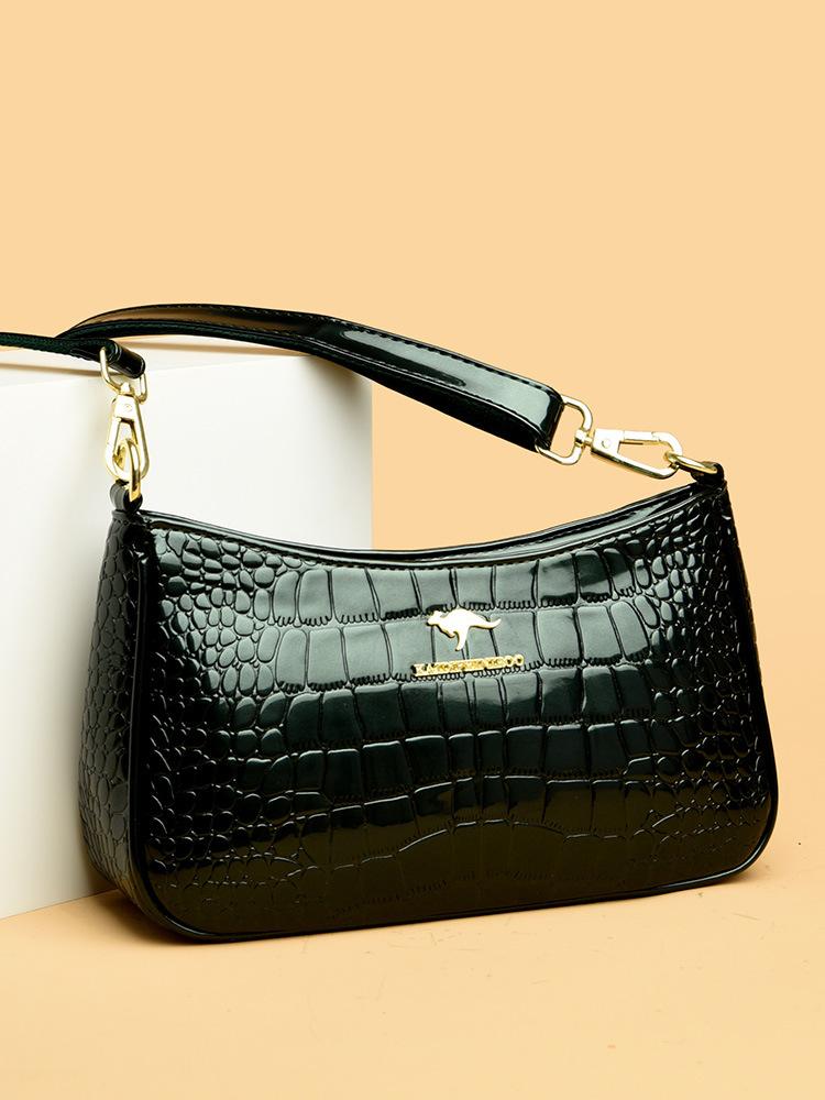 Женская сумка в стиле ретро, модная, атмосфера, через плечо, портативная, с крокодиловым узором, яркая, маленькая, квадратная, элегантная женская сумка зелёный