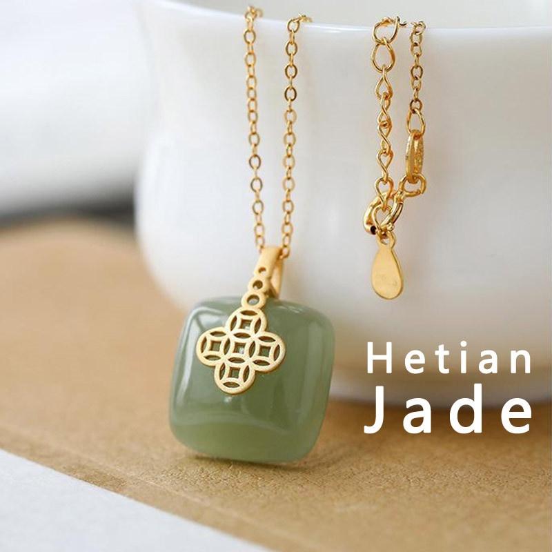 Высококачественная натуральная неаллергенная медная монета Hetian Jade Год рождения Подвеска удачи Ожерелье для женщин
Высококачественная натуральная неаллергенная медная монета Hetian Jade Год рождения Подвеска удачи Ожерелье для женщин