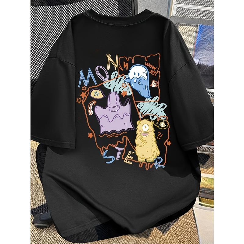 Quirky Cartoon Monster Print Pure Short Sleeve T-Shirt for Men, Unique Fashion Trendy Top 4XL
Quirky Cartoon Monster Print Pure Short Sleeve T-Shirt for Men, Unique Fashion Trendy Top 4XL