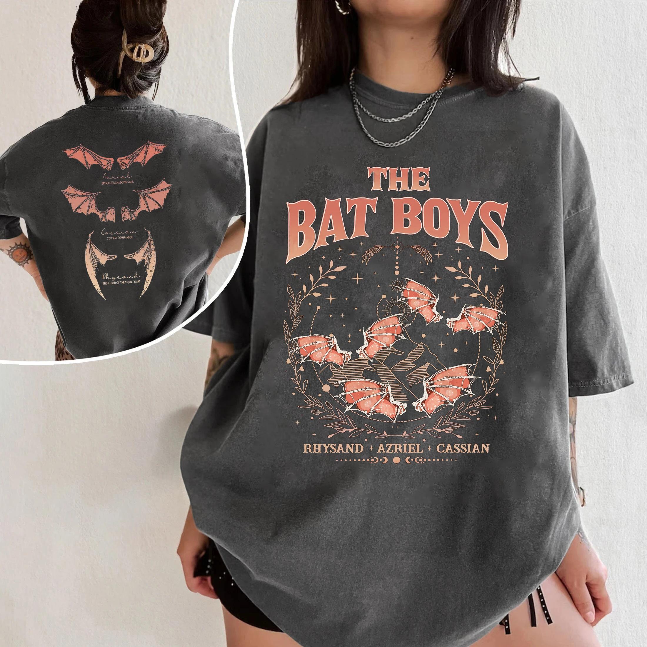 The Bat Boys Shirt Cotton Shirt Loose Fantasy Apparel Y2K Top A Court of Thorns and Roses Dark College Tee 4XL
The Bat Boys Shirt Cotton Shirt Loose Fantasy Apparel Y2K Top A Court of Thorns and Roses Dark College Tee 4XL