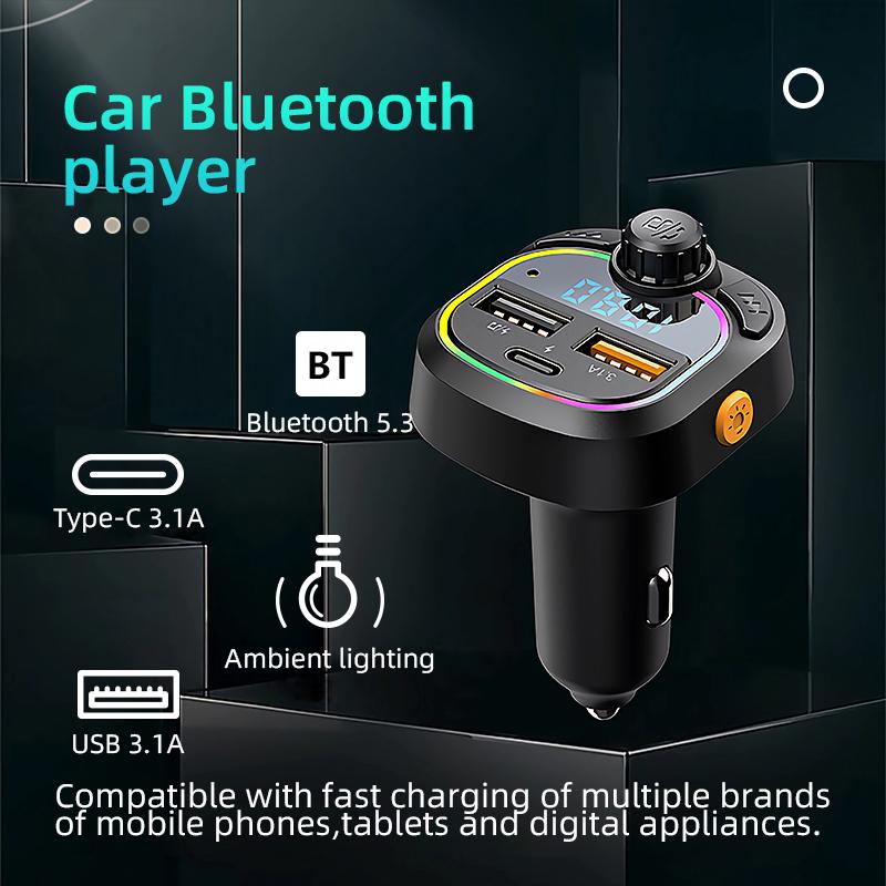 C6 Цифровий дисплей FM Автомобільний Bluetooth-сумісний передавач Type-C+2 USB Швидка зарядка Аудіоплеєр MP3 Type A
C6 Цифровий дисплей FM Автомобільний Bluetooth-сумісний передавач Type-C+2 USB Швидка зарядка Аудіоплеєр MP3 Type A