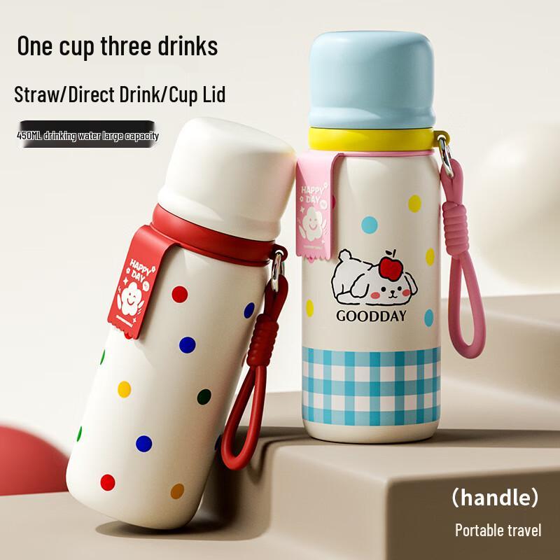 Changbaosen Cute Cartoon Insulated Straw Water Bottle 450ML
Changbaosen Cute Cartoon Insulated Straw Water Bottle 450ML