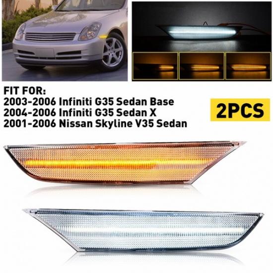 For 2003-2006 INFINITI G35 Sedan Base X LED Side Marker Light Car Lamp 2pcs/Set
For 2003-2006 INFINITI G35 Sedan Base X LED Side Marker Light Car Lamp 2pcs/Set