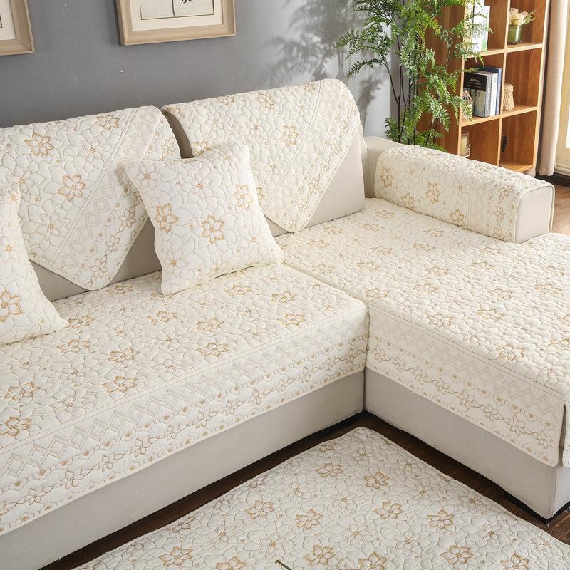 Nordic Simple Чистый хлопок Диванная подушка Ткань Диванная подушка Нескользящая Модный Чистый хлопок Стирать Диванное Полотенце 70x120