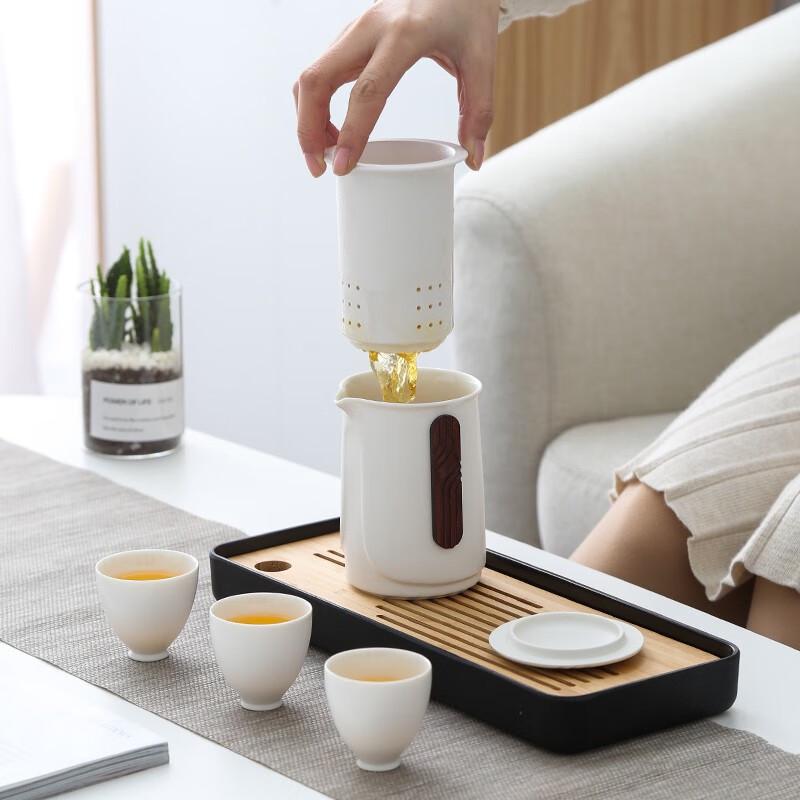 DARUNYAO Frosted Ceramic Kung Fu Tea Set with Bamboo Tray
DARUNYAO Frosted Ceramic Kung Fu Tea Set with Bamboo Tray