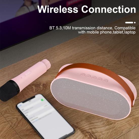 Yousheng 1 комплект беспроводной динамик Bluetooth-совместимый 5,3 мини-сабвуфер караоке-машина с двумя беспроводными микрофонами для дома
Yousheng 1 комплект беспроводной динамик Bluetooth-совместимый 5,3 мини-сабвуфер караоке-машина с двумя беспроводными микрофонами для дома