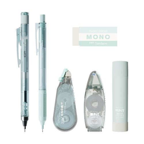 Канцелярский набор Tombow Pencil MONO x PiT, пастельное стекло, синий, 6 предметов (Механический карандаш 0,5 мм x 2 Ластик Клей-карандаш Корректирующая лента Клейкая лента) ПКК-64
Канцелярский набор Tombow Pencil MONO x PiT, пастельное стекло, синий, 6 предметов (Механический карандаш 0,5 мм x 2 Ластик Клей-карандаш Корректирующая лента Клейкая лента) ПКК-64