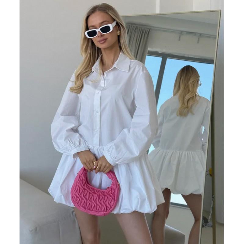 New Style Sweet Bubble Sleeve Button-spliced Fluffy Skirt European American Fashion Shirt Dress L
New Style Sweet Bubble Sleeve Button-spliced Fluffy Skirt European American Fashion Shirt Dress L