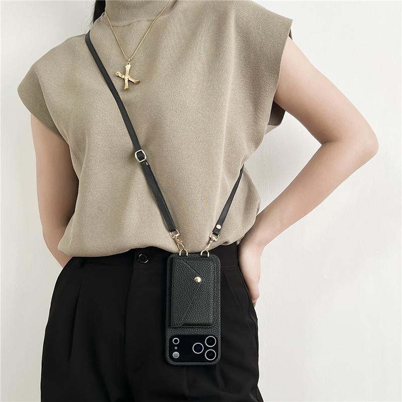 Crossbody Strap Lanyard Wallet Leather Phone Case For iPhone 17 16Pro 15 17Pro Max Camera Lens Protection Card Pocket Back Cover For iPhone 15
Crossbody Strap Lanyard Wallet Leather Phone Case For iPhone 17 16Pro 15 17Pro Max Camera Lens Protection Card Pocket Back Cover For iPhone 15