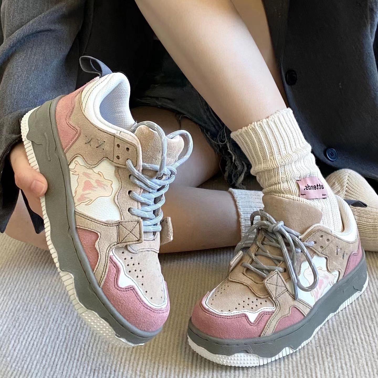 Кроссовки для бега вишневого цвета розового цвета для школьного сезона 2024 года, новые универсальные кроссовки с круглой головкой и толстой подошвой, легкие кроссовки для студентов 35
Кроссовки для бега вишневого цвета розового цвета для школьного сезона 2024 года, новые универсальные кроссовки с круглой головкой и толстой подошвой, легкие кроссовки для студентов 35