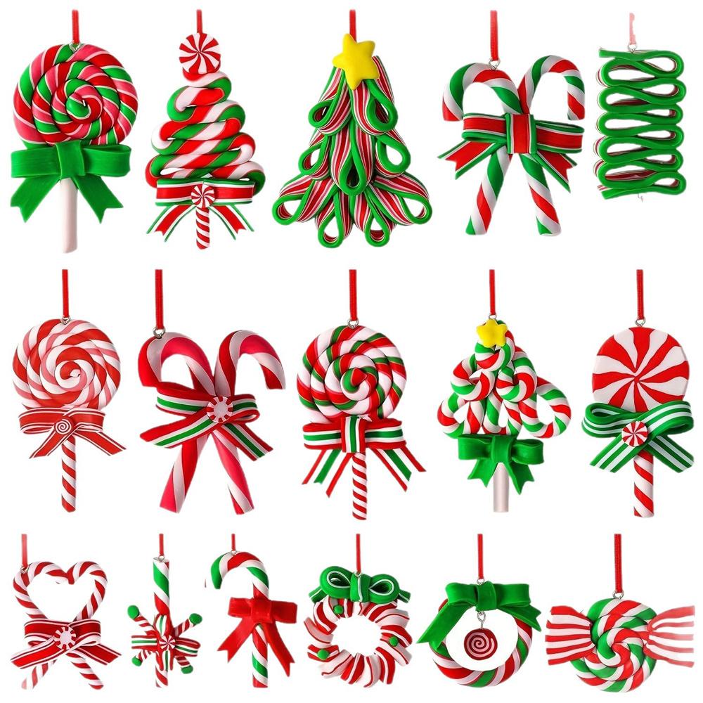 16/32Pcs Christmas Lollipop Ornaments Colorful Wood Candy Cane Hanging Decoration Polymer Clay Peppermint Pendants for Xmas Tree
16/32Pcs Christmas Lollipop Ornaments Colorful Wood Candy Cane Hanging Decoration Polymer Clay Peppermint Pendants for Xmas Tree