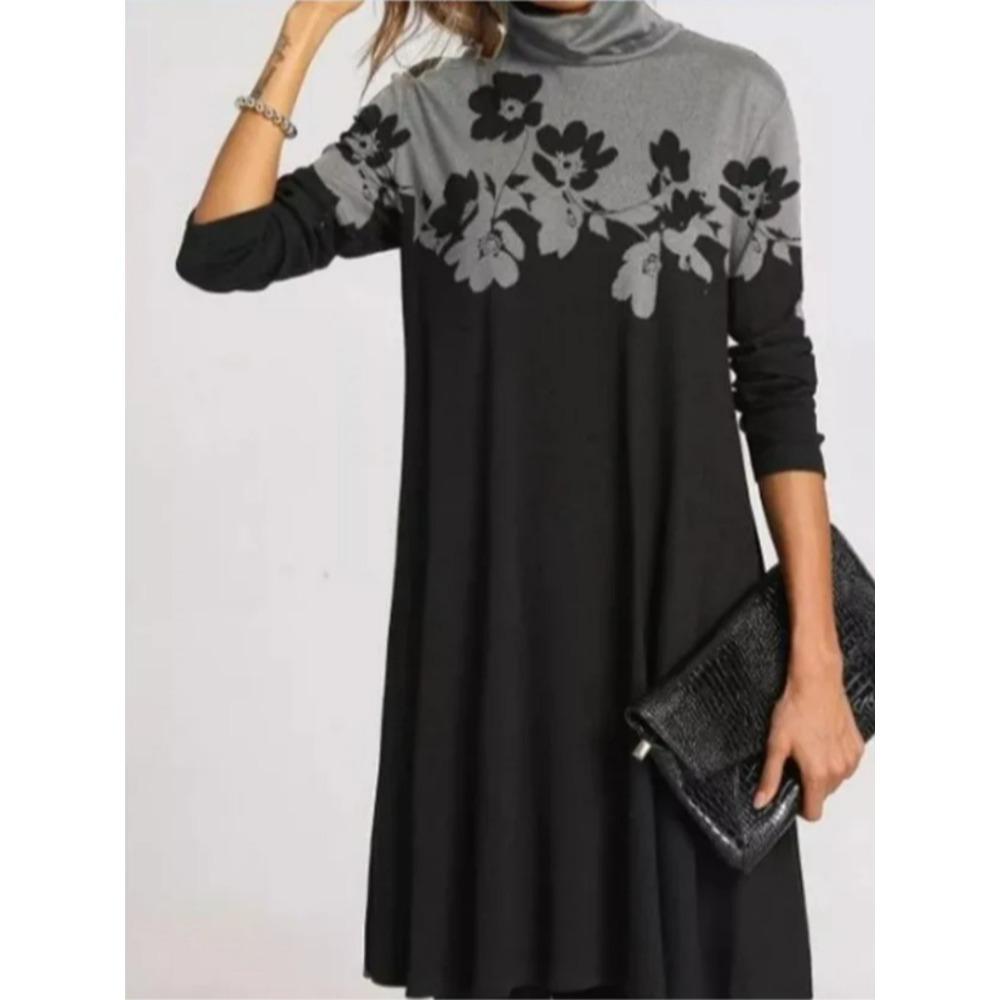 Весенне-осенняя женская мода с принтом, полувысоким воротом, длинными рукавами, свободное платье, женское платье в стиле ретро с принтом в уличном стиле 5XL
Весенне-осенняя женская мода с принтом, полувысоким воротом, длинными рукавами, свободное платье, женское платье в стиле ретро с принтом в уличном стиле 5XL