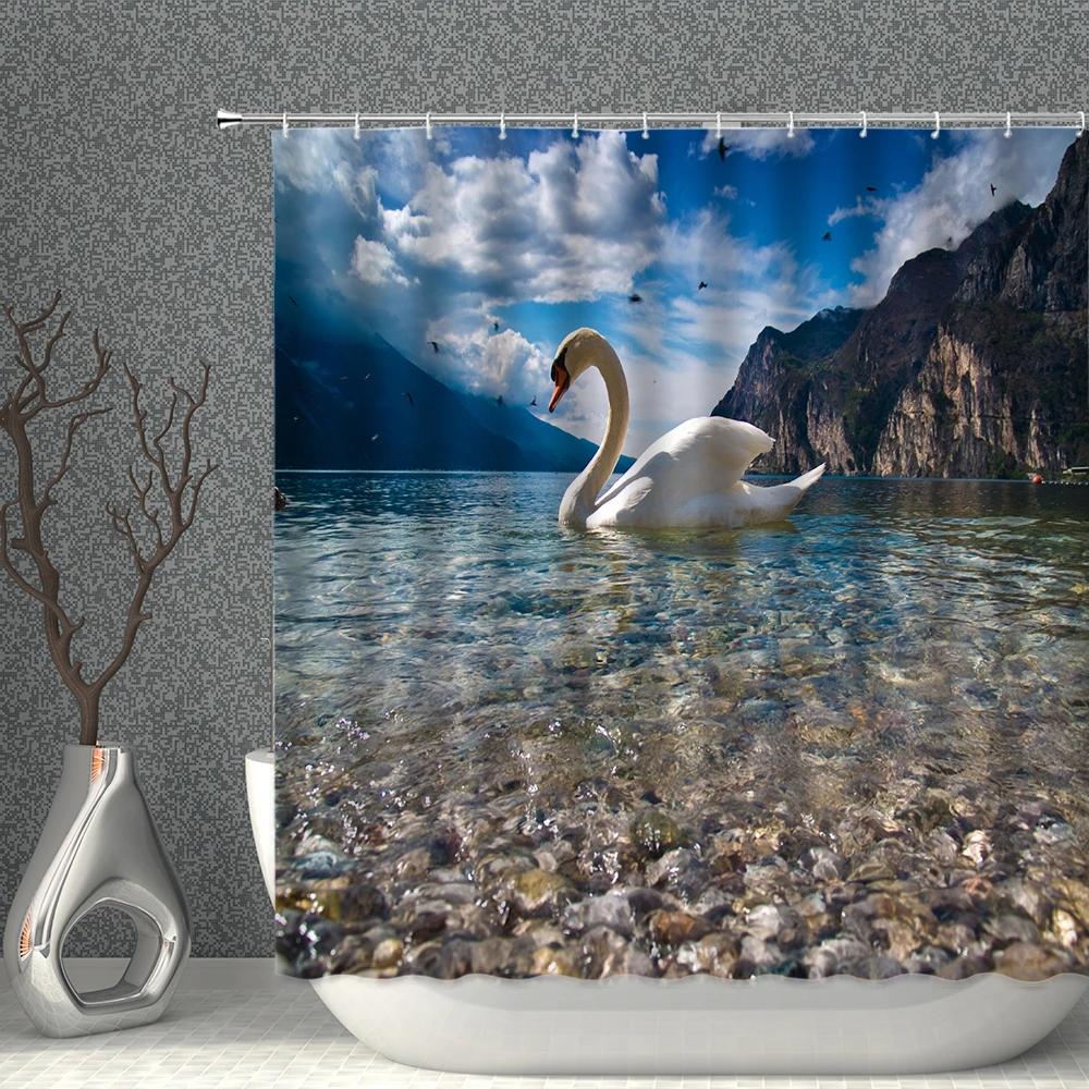 Swan Shower Curtain Waterproof Fabric Swans Lover Animal Green High-quality Bath Curtains Starry Skies Dark Blue Bathroom Screen W90XH180cm
Swan Shower Curtain Waterproof Fabric Swans Lover Animal Green High-quality Bath Curtains Starry Skies Dark Blue Bathroom Screen W90XH180cm