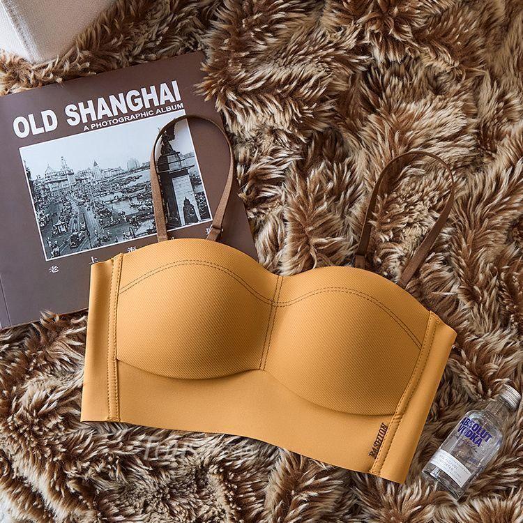 Women s Backless Bandeau Bra with Palm Cup: Small Bust Gathering, Anti-Exposure, Wire-Free, Seamless. 38/85B жовтий
Women s Backless Bandeau Bra with Palm Cup: Small Bust Gathering, Anti-Exposure, Wire-Free, Seamless. 38/85B жовтий
